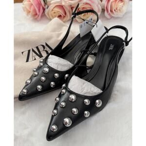 RARE!!! ZARA Embellished Slingbacks NWT